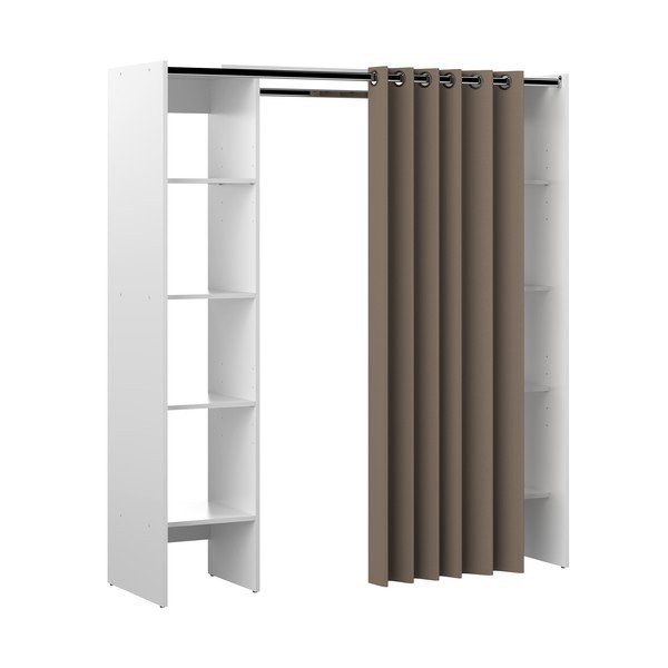 Avatud riidekapp, helepruun-valge 185x182 cm Tom - TemaHome-image-2