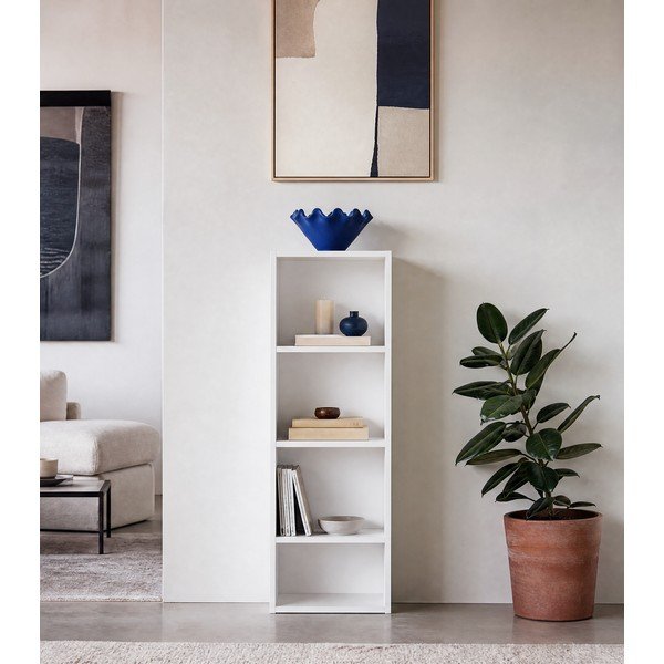 Valge raamaturiiul 30x106x24 cm Cube - Casa Selección-image-1