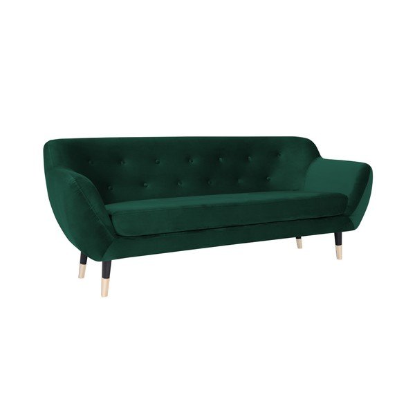Zelená pohovka s černými nohami Mazzini Sofas Amelie, 188 cm-image-2