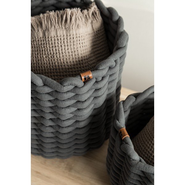 Riidest korv ø 25x25 cm Peach Skin Round M - Bigso-image-3