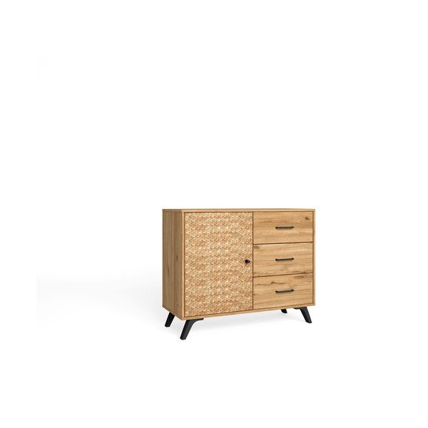 Madal kapp naturaalsest tammepuust 92x81 cm Malaca - Marckeric-image-3