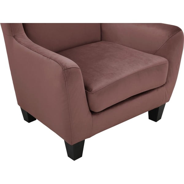 Roosa sametist tugitool Zhili - Støraa-image-1