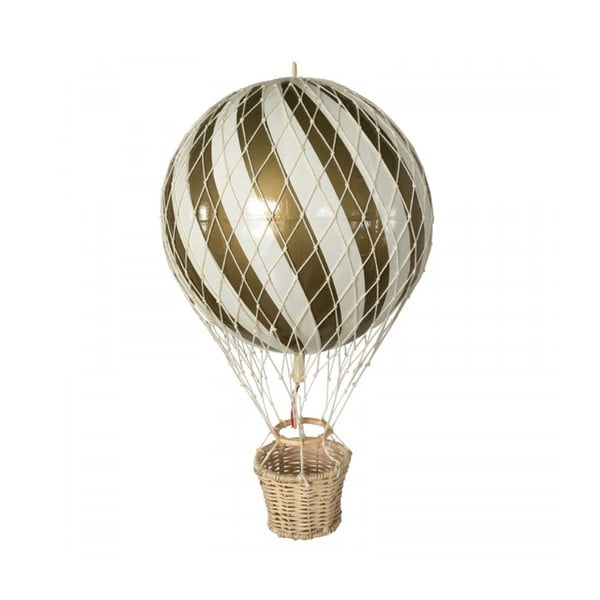 Ručně vyrobená závěsná dekorace s detaily zlaté barvy Filibabba Airballon, ⌀ 20 cm