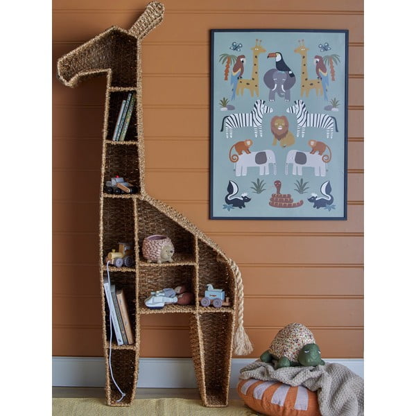 Laste rotangist raamaturiiul 46x148 cm Kalu - Bloomingville Mini-image-1