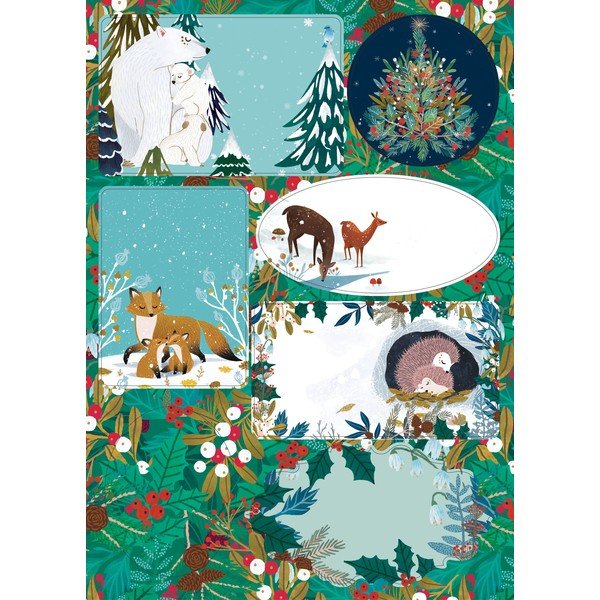 Kingi nimesiltide komplekt jõulumotiiviga Snowy Sanctuary – Roger la Borde-image-1