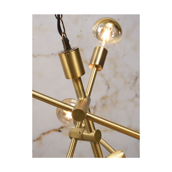 Kuldset värvi rippvalgusti klaasist lambivarjundiga ø 60 cm Nashville - it's about RoMi-image-3