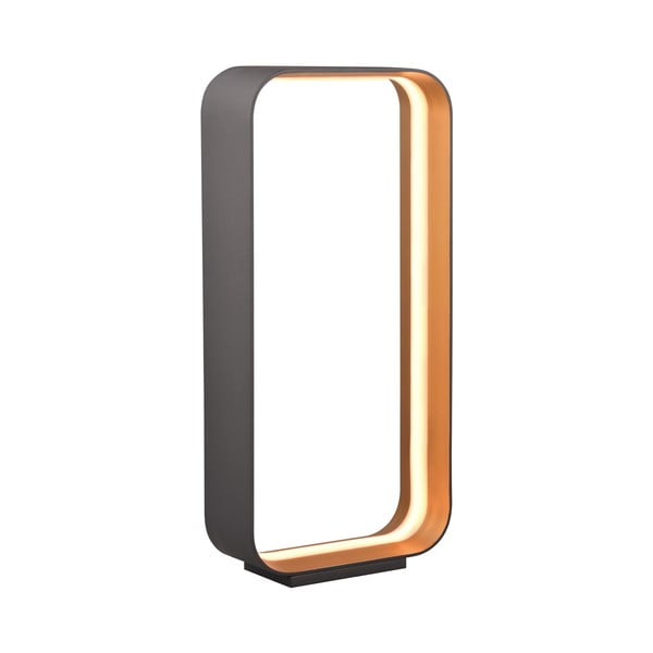 Must LED lauavalgusti hääle/mobiilirakendusega ja metallist varjuga (kõrgus 61 cm) Cizione - CINQUE