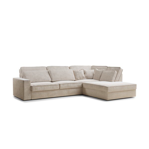 Kreemikas šenill-nurgadiivan (parempoolne/L-kujuline) Kirou - Maison de Rêve-image-2