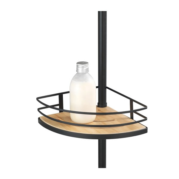 Teleskoopiline vannitoa nurgariiul bambus-mattmust Dolcedo - Wenko-image-2