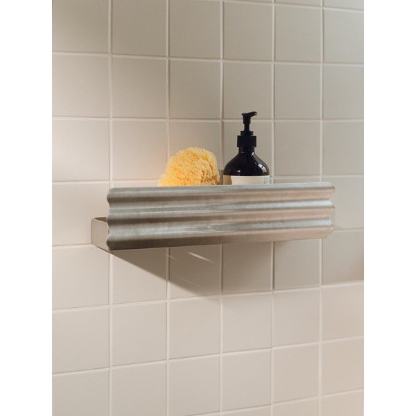 Seinale kinnitatav vannitoa riiul, roostevaba teras, hõbedane Olbi - noo.ma-image-1