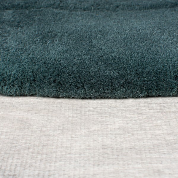 Sinakasroheline käsitsi kootud villane ümmargune vaip ø 160 cm Shard Teal - Flair Rugs-image-4