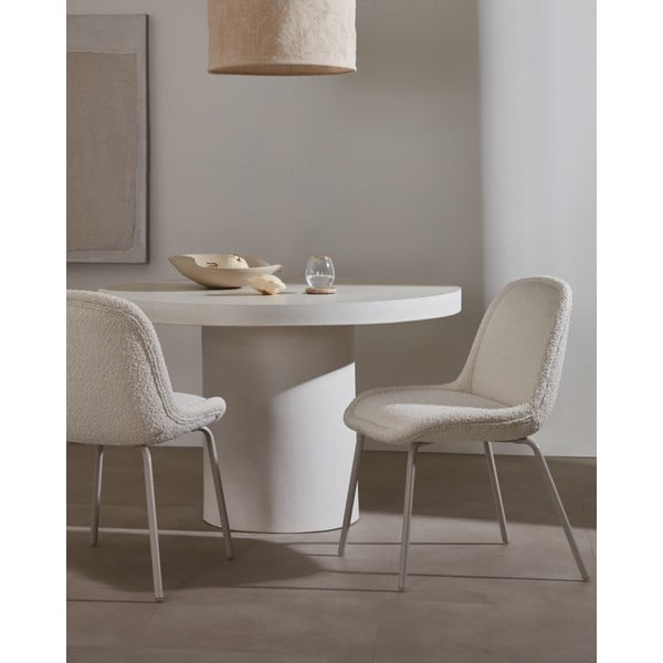 Betoonist ümmargune aia söögilaud ø 120 cm Aiguablava - Kave Home-image-1