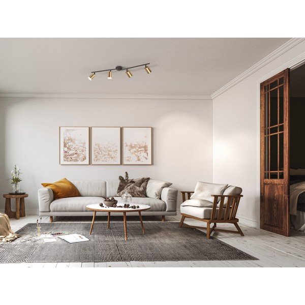 Must-kuldne laevalgusti metallist varjuga ø 8 cm Vano – Fischer & Honsel-image-2