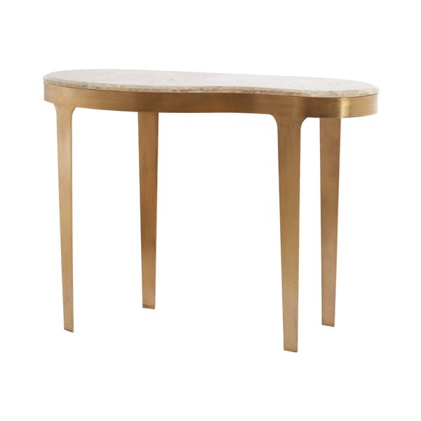 Konsoollaud marmorist pealispinnaga pronks/tapeetpruun 40x110 cm Giulio - Light & Living-image-3
