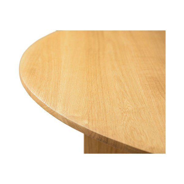 Ümmargune kohvilaud tammepuust naturaalses värvitoonis ø 90 cm Charlotte - Micadoni-image-4