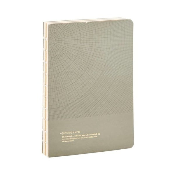 Šedý zápisník Monograph Geometric