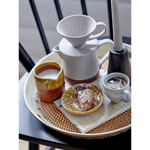 Oranžikas ja valge keraamiline taldrik, ø 11 cm Carmel - Bloomingville-image-1