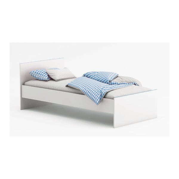 Bílá postel s vyměnitelnými barevnými panely Demeyere Switch, 90 x 190 cm