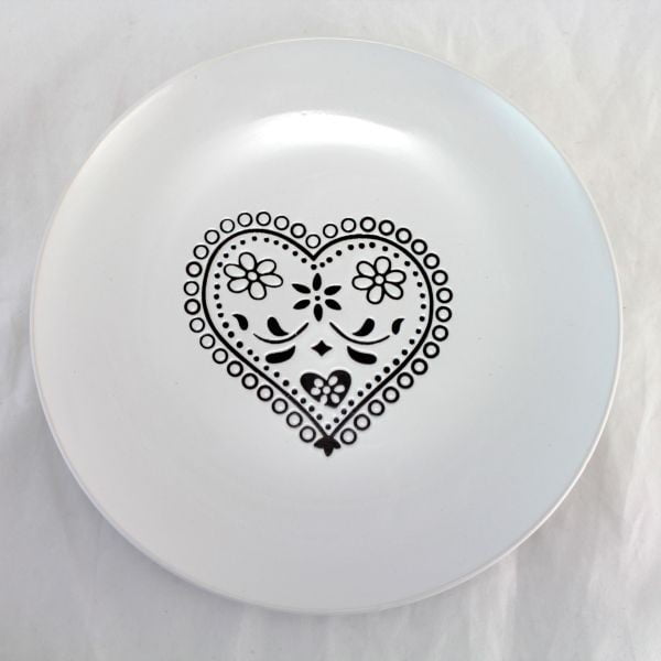 Talíře s černým srdcem 19 cm, 2 ks-image-1