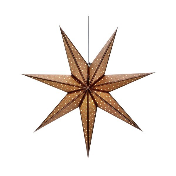 Hnědá vánoční závěsná světelná dekorace Markslöjd Glitter, délka 45 cm