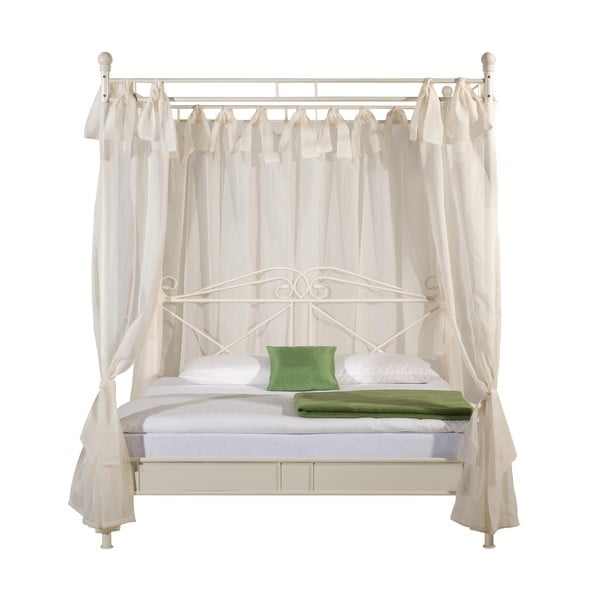 Kovová postel Venedig 160x200 cm, bílá