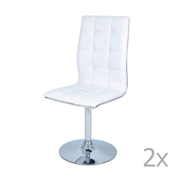 Sada 2 bílých jídelních židlí 13Casa Chic