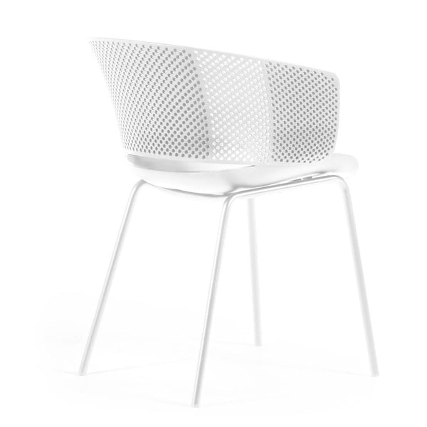 Valge metall-plastist aiatool Yeray - Kave Home-image-2