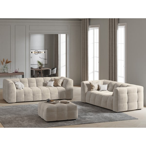 Beež sametne diivan , 208 cm Vesta - Windsor & Co Sofas-image-1
