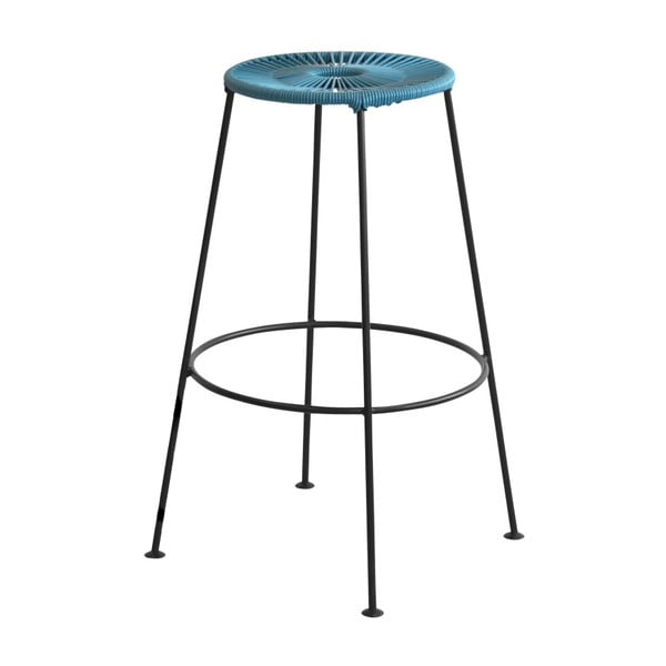 Modrá barová stolička OK Design Acapulco, výška 75 cm
