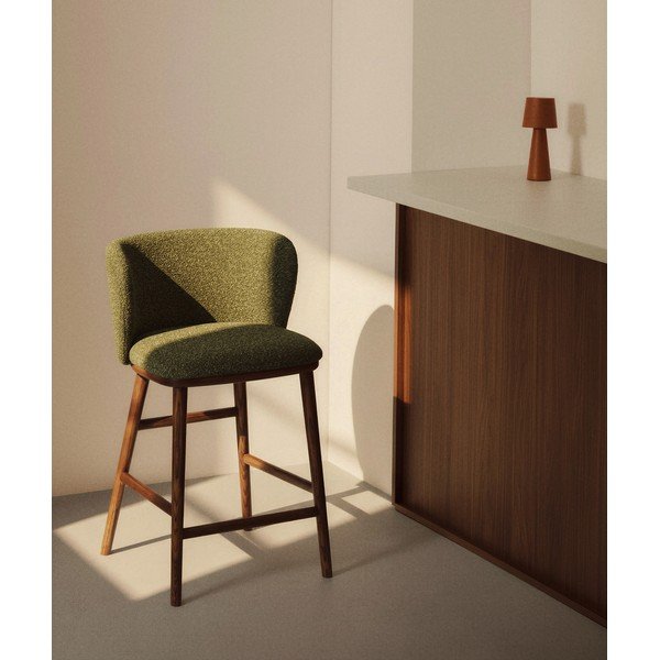 Tumeroheline polsterdatud baaritool (istme kõrgus 75 cm) Ciselia - Kave Home-image-1