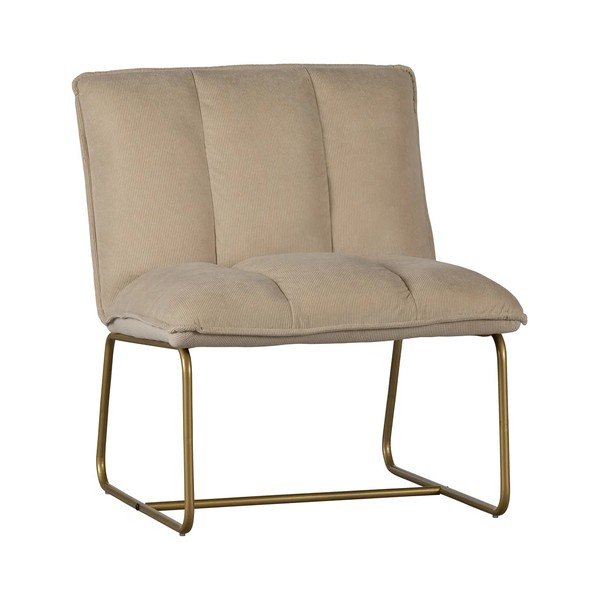 Beeži värvi tugitool kuldse struktuuriga Fie Fire - WOOOD