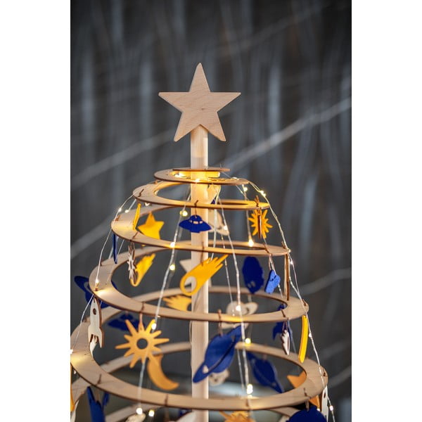 Puidust täht dekoratiivse jõulupuu jaoks Väike - Spira-image-2