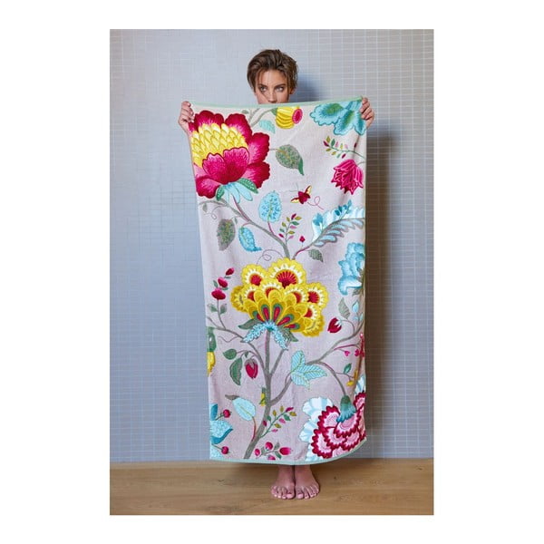Ručník Floral Fantasy khaki, 55x100 cm