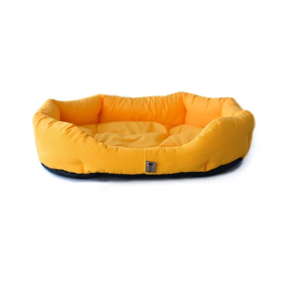 Kollane puuvillane voodi 75x60 cm Sunny - Petsy