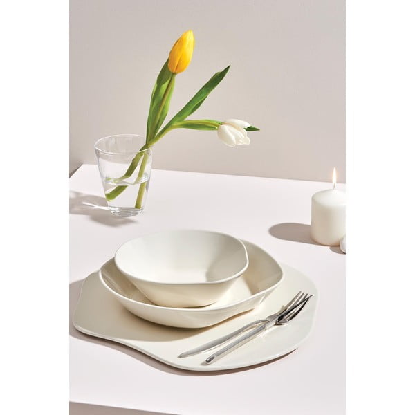 Valged taldrikud 2 taldriku komplektis Basic - Kütahya Porselen-image-1