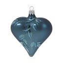 Komplekt 3 sinisest klaasist jõulukaunistust südamega - Ego Dekor