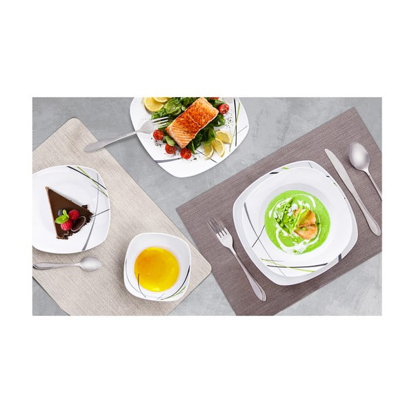 18-osaline portselanist nõudekomplekt Roheline - Orion-image-2