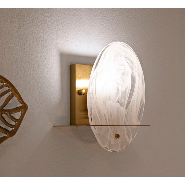 Kuldne klaasist seinalamp Portlan - Mauro Ferretti-image-1