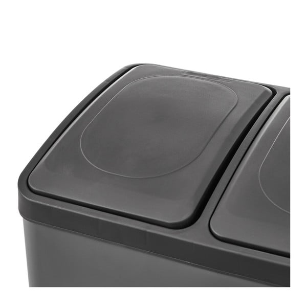 Roostevabast terasest pedaaliga prügikast sorteeritud jäätmete jaoks 30 l Litros - Casa Selección-image-3