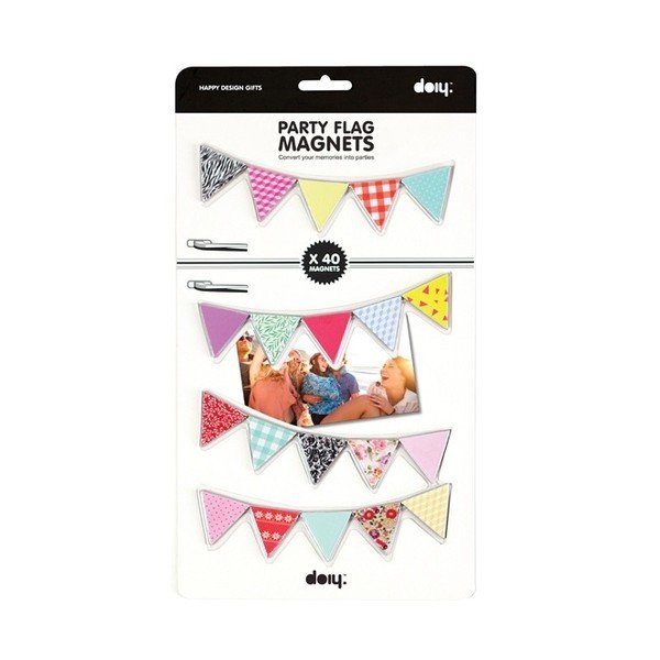 Magnetické party vlaječky, 40 ks