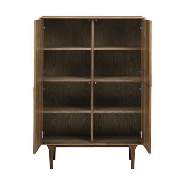 Tumepruun tammepuust kapp 100x140x40 cm Darwin - House Nordic-image-3