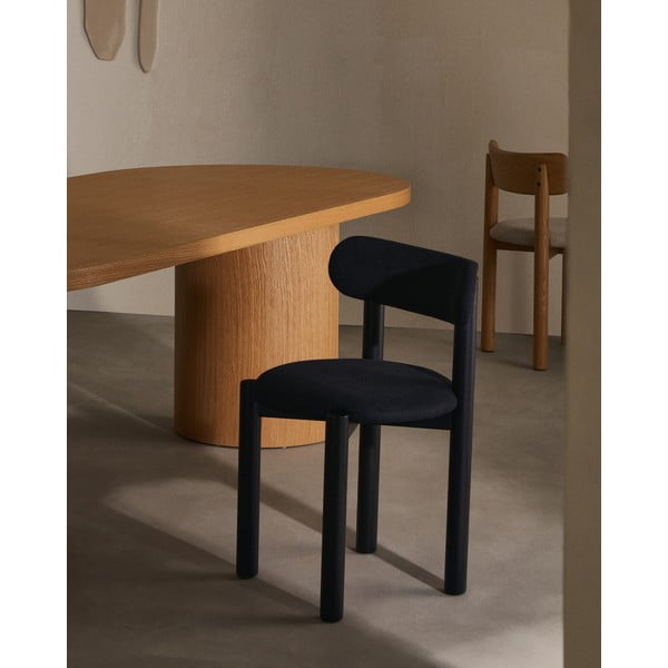 Mustad tammepuust söögitoolid 2tk komplektis Nebai - Kave Home-image-1