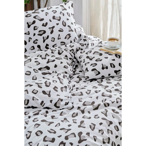 Valge/hall 3-osaline pikendatud voodipesukomplekt 160x220 cm Modern - Mila Home-image-2