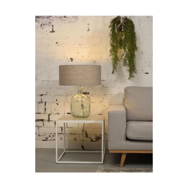 Stolní lampa se světle šedým stínidlem a konstrukcí z recyklovaného skla Good&Mojo Murano, ⌀ 47 cm-image-4