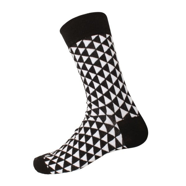 Ponožky Retro Black/White, velikost 40-44