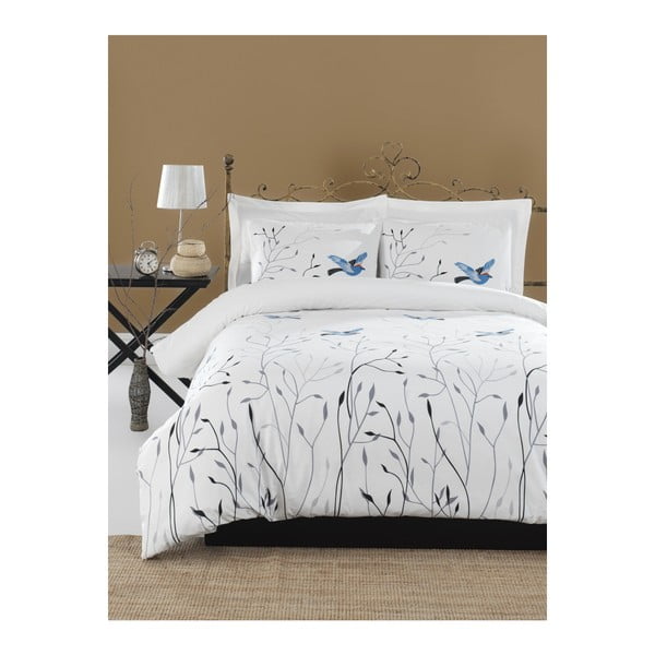 Ranforce puuvillane kaheinimese voodipesu koos linadega Sinine, 200 x 220 cm Fidella - Mijolnir
