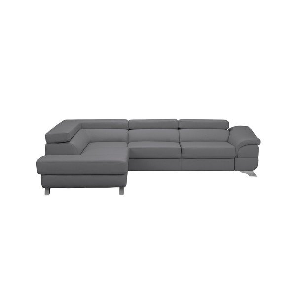 Šedá rozkládací pohovka s úložným prostorem Windsor & Co Sofas Gamma, levá strana-image-1