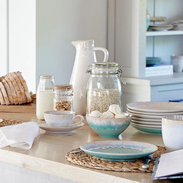 Tyrkysový dezertní talíř z kameniny Casafina Taormina, ⌀ 22 cm-image-2