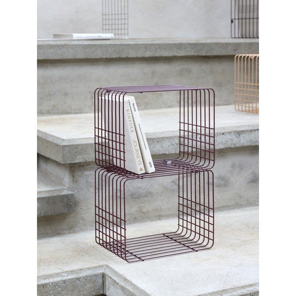 Burgundiapunane astmeline metallriiul 38 cm Wire - Mette Ditmer Denmark-image-3