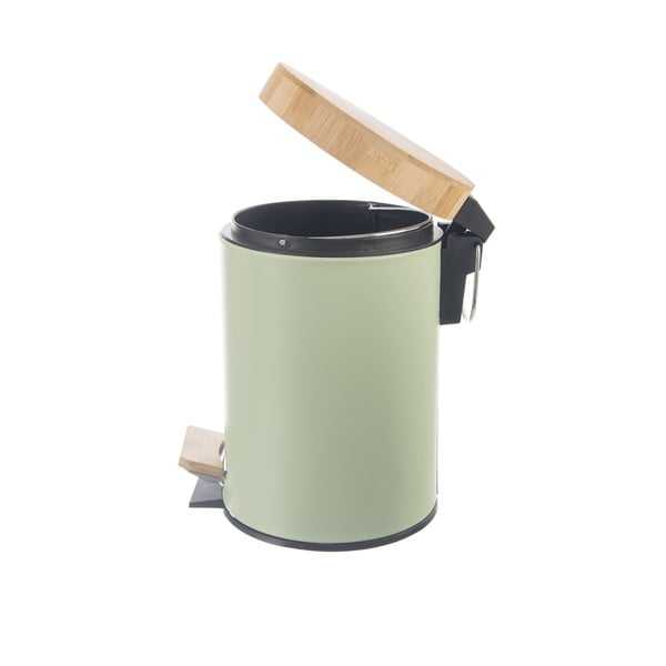 Heleroheline pedaaliga metallist prügikast 3 l Greenish - Orion-image-3